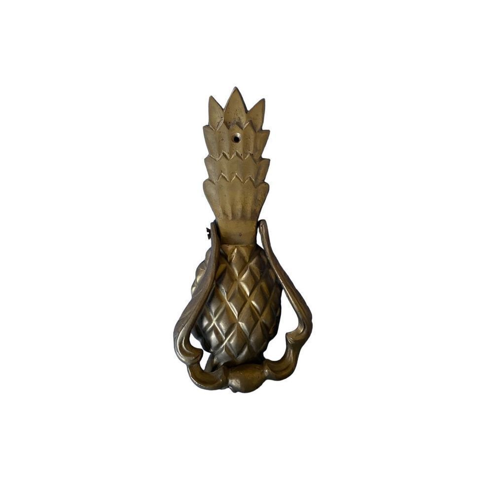 Brass solid pineapple door knocker, 7 x 3
